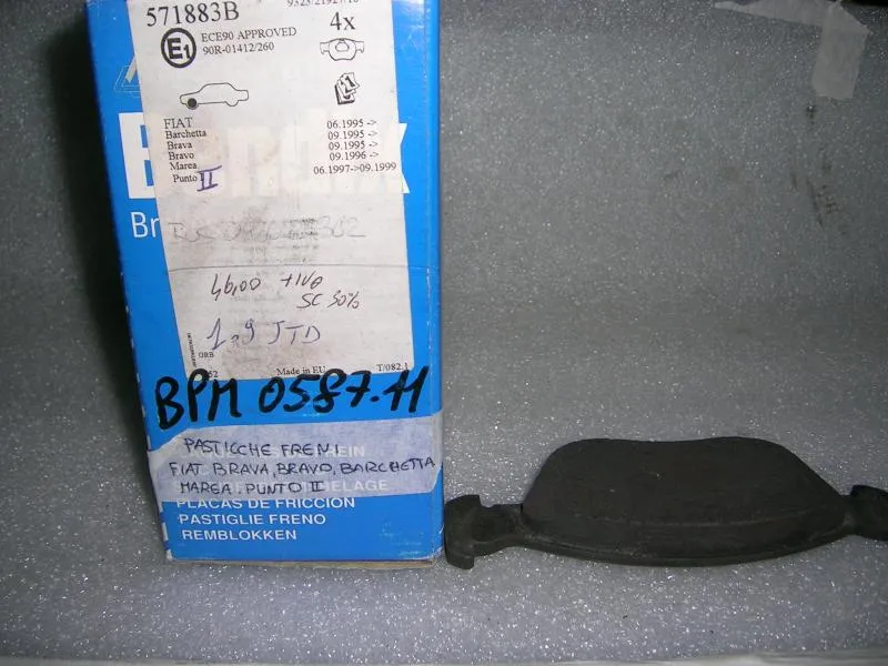 Pasticche Freni Fiat (Bravo/a-Barchetta-Marea-Punto II Serie)