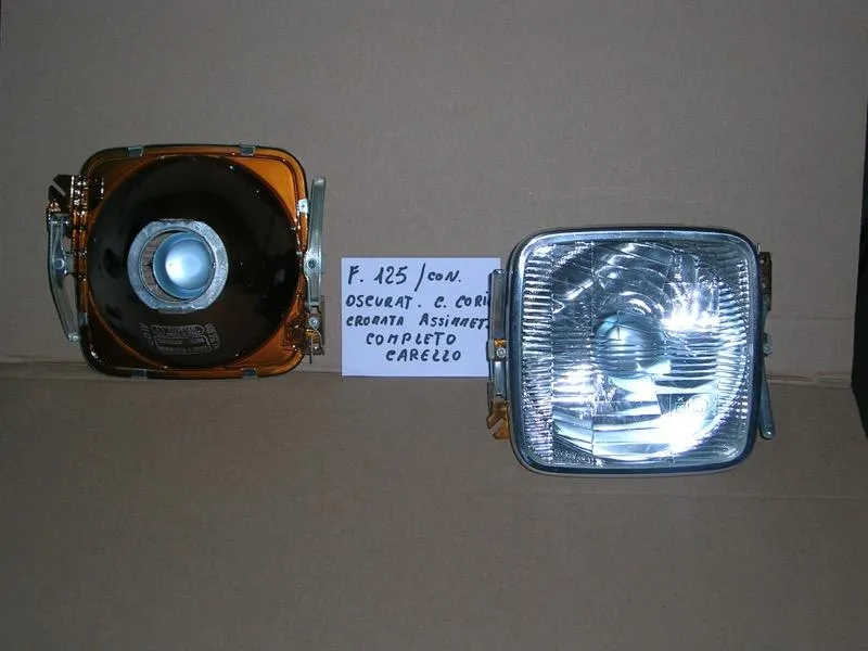 Proiettore Fiat 125 Con Oscuratore ( Lampada Asimmetrica )