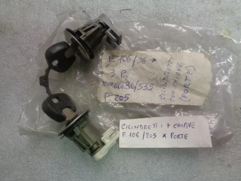 Cilindretti+Chiavi Peugeot 106-205 3/5 Porte