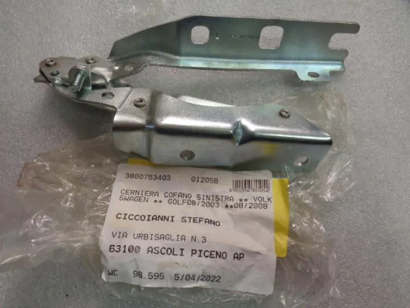 Cerniera Cofano Sinistra Volkswagen Golf 2003-2008