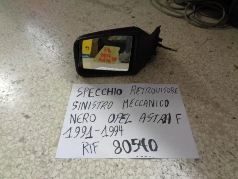 Specchio Retrovisore Sinistro Regolazione Meccanica Nero Opel Astra F 1991-1994