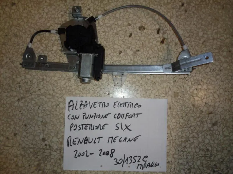 Alzavetro elettrico Posteriore Sinistro Con Funzione Comfort Renault Megane 2002-2008