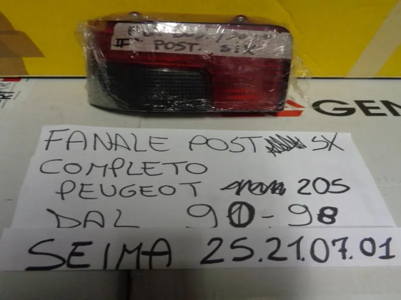 Fanale Posteriore Sinistro Completo Peugeot 205 Dal 1990 Al 1998