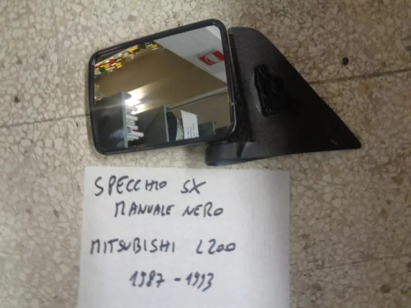 Specchio Retrovisore Sinistro Manuale Nero Mitsubishi L200 1987-1993
