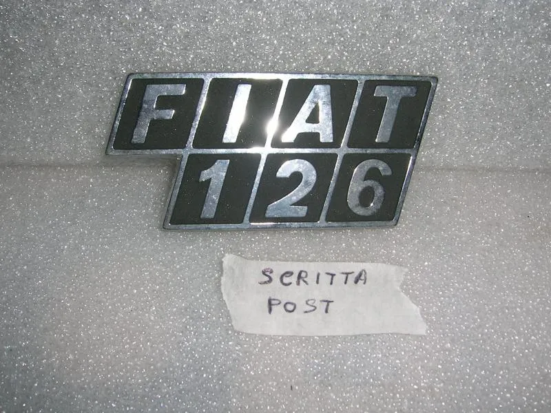 Scritta Posteriore Fiat 126
