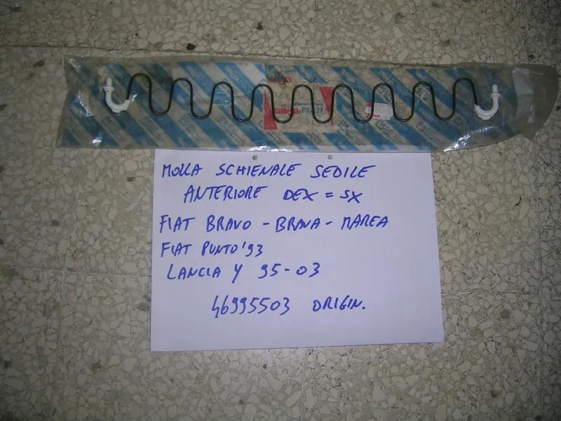 Molla Schienale Sedile Destra=Sinistra Fiat Bravo\a Marea  Fiat Punto 93' Lancia Y 95' Al 2003