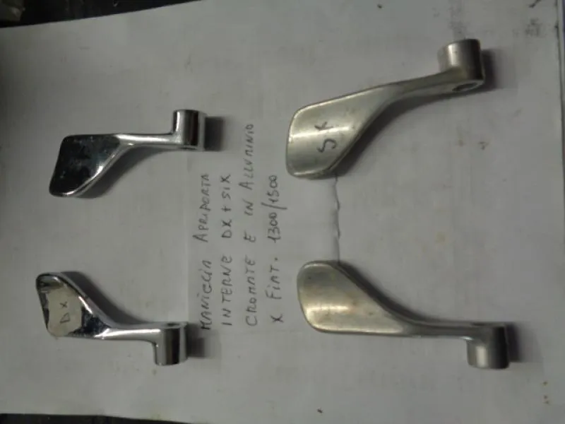 Maniglia Apriporta Interna Destra + Sinistra Cromate  Per Fiat 1300-1500