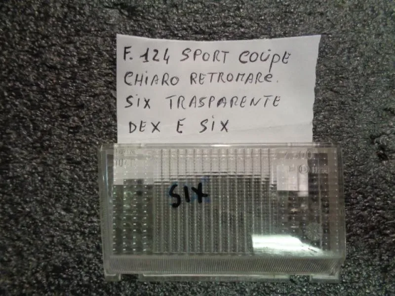 Plastica Fanalino Posteriore Retromarcia Sinistro Bianco Fiat 124 Sport Coupè