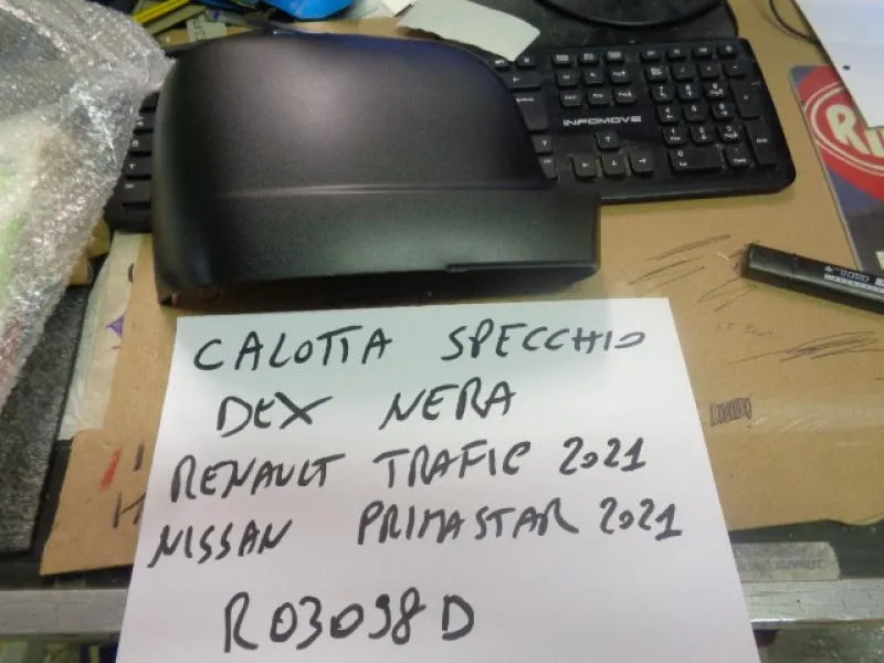 Calotta Specchio Destra Nera Renault Trafic 2021, Nissan PrimaStar 2021