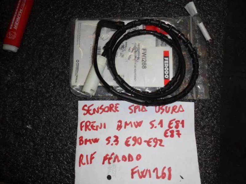 Sensore Spia Usura Freni Bmw Serie 1 E81-E87, Bmw Serie 3 E90-E92