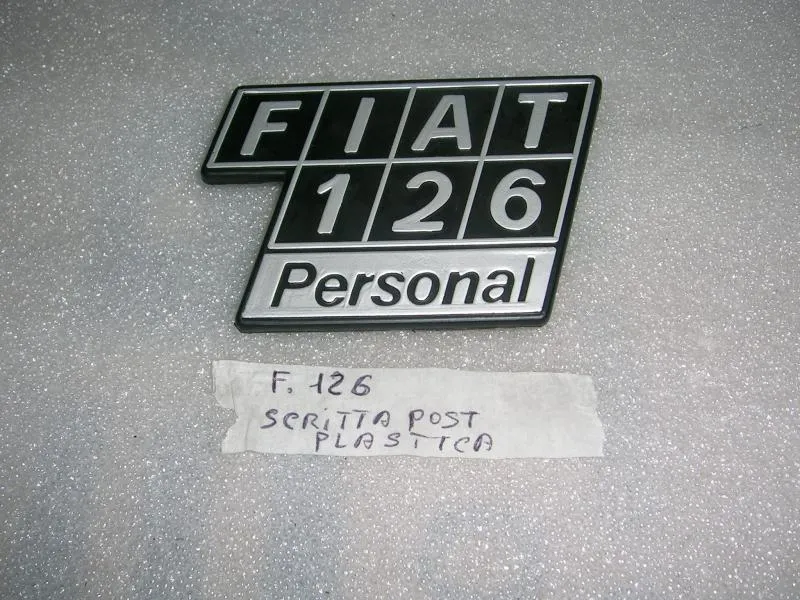 Scritta Posteriore In Plastica Fiat 126 Personal