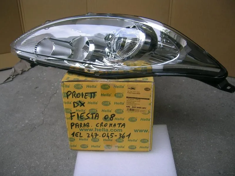 Proiettore Destro Ford Fiesta Dal 2008 Parabola Cromata