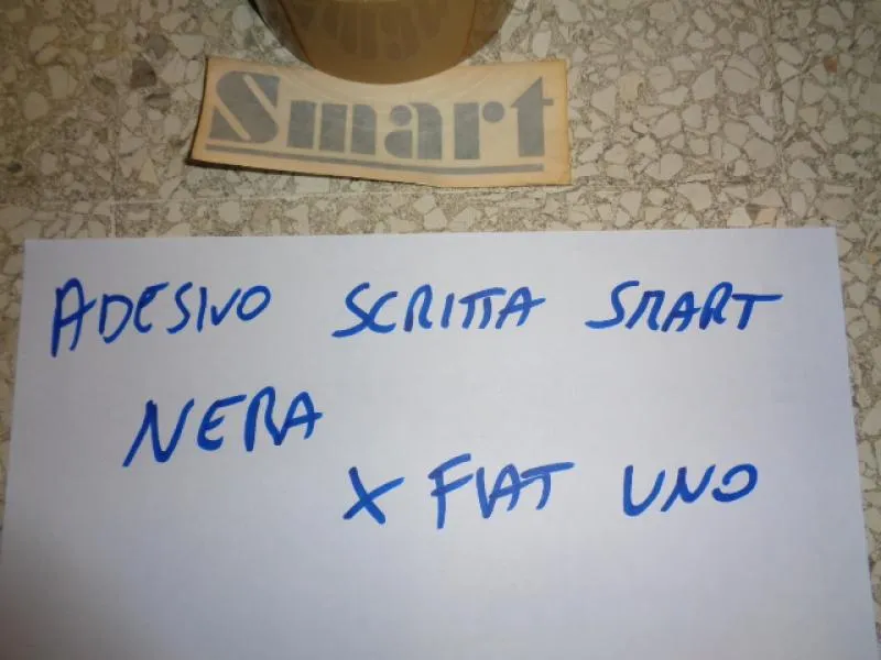 Adesivo Nero "Smart" Fiat Uno
