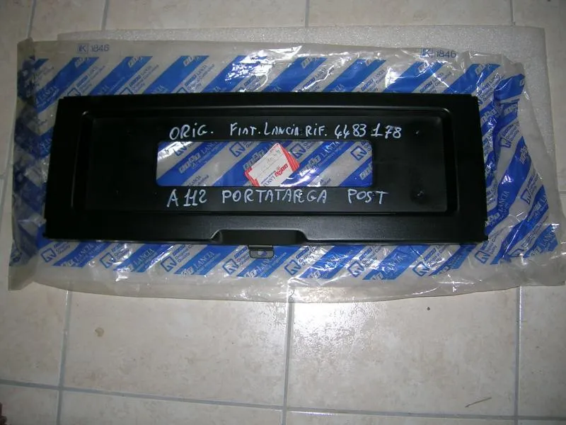 Portatarga Posteriore Autobianchi A112 5^ Serie 1980-1982