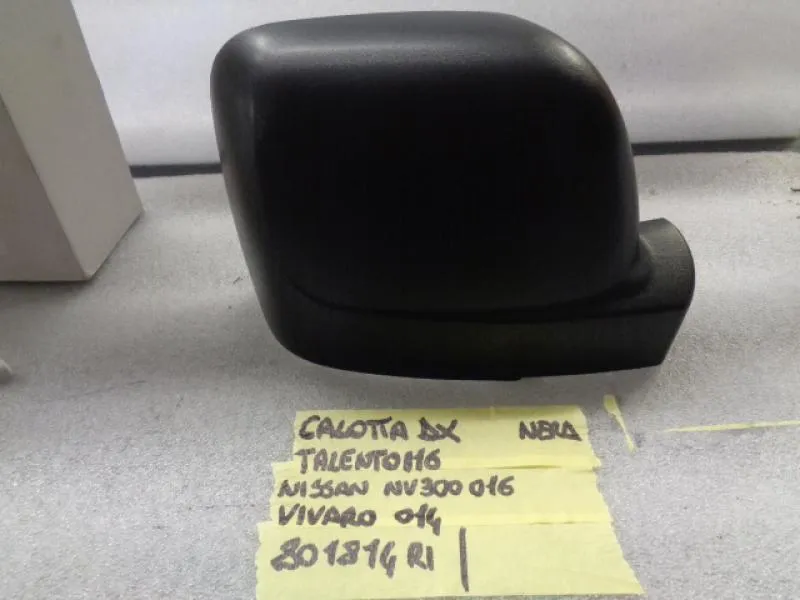 Calotta Specchio Destra Nera Fiat Talento 2016, Nissan Nv300 2016, Opel Vivaro 2014-2019, Renault Trafic 2014