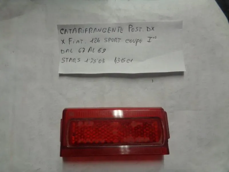 Catarifrangente Posteriore Destro Per Fiat 124 Sport Coupe' Prima Serie Dal 1967 Al 1969