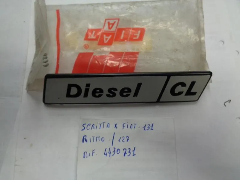 Scritta Diesel Cl Per Fiat 131 - Ritmo - 127