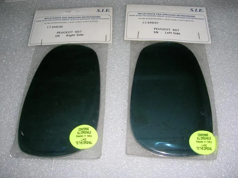 Vetrino Specchio Retrovisore Dx e Sx Peugeot 607