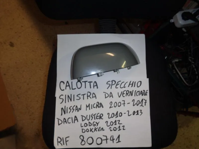 Calotta Specchio Sinistra Da Verniciare Nissan Micra 2007-2017, Dacia Duster 2010-2013,