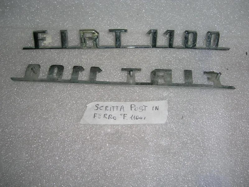 Scritta Posteriore In Ferro Fiat 1100