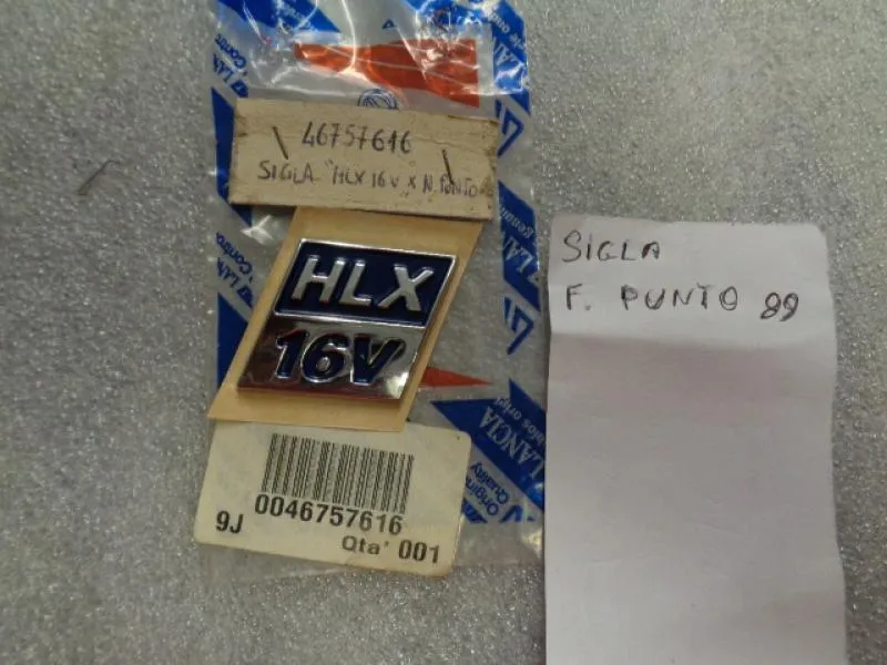 Sigla Laterale Fiat Punto HLX 16V Fiat Punto 1989