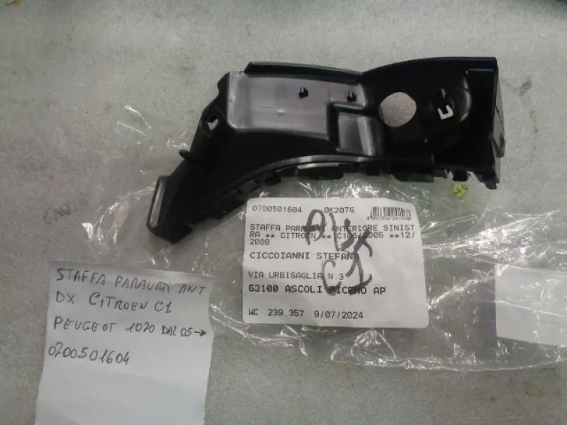 Staffa Paraurti Anteriore Destra Citroen C1-Peugeot 107 2005>2014