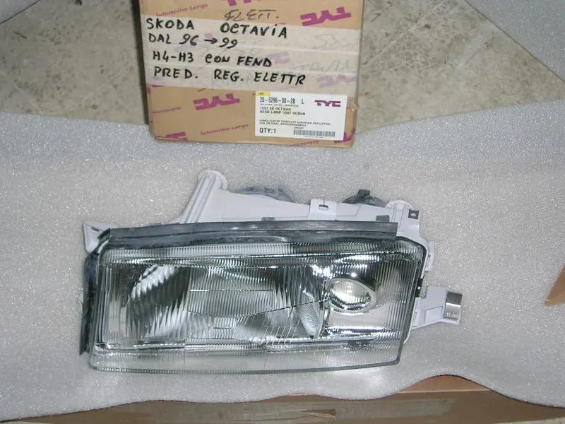 Proiettore Sinistro Doppia Parabola Con Fendinebbia Skoda Octavia 1996-1999
