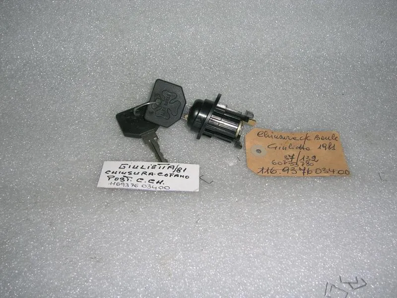 Chiusura Cofano Posteriore Con Chiave Alfa Romeo Giulietta 81'