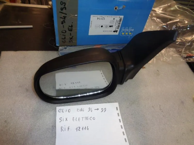Specchio Retrovisore Sinistro Elettrico Nero Renault Clio 1994-1999