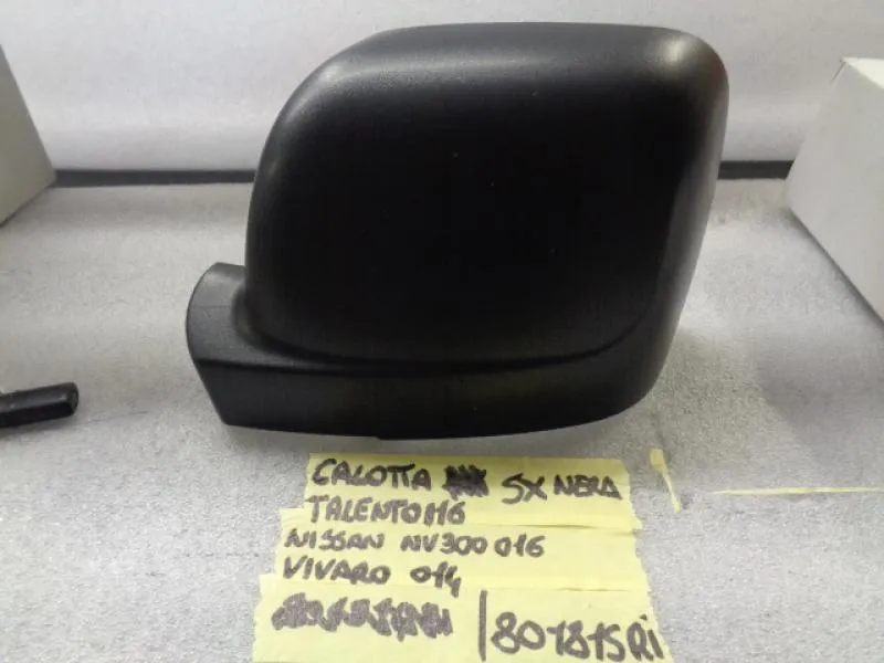 Calotta Specchio Sinistra Nera Fiat Talento 2016, Nissan Nv300 2016, Opel Vivaro 2014-2019, Renault Trafic 2014