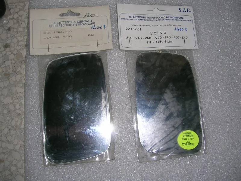Vetrino Specchio Retrovisore Dx e Sx Volvo 850/V40-60-70/F40-60/S40