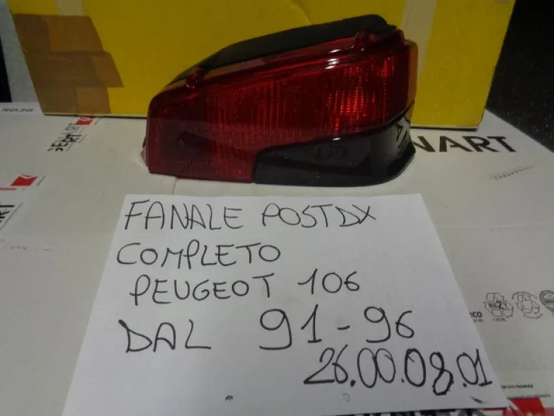 Fanale Posteriore Destro Peugeot 106 Dal 1991 Al 1996