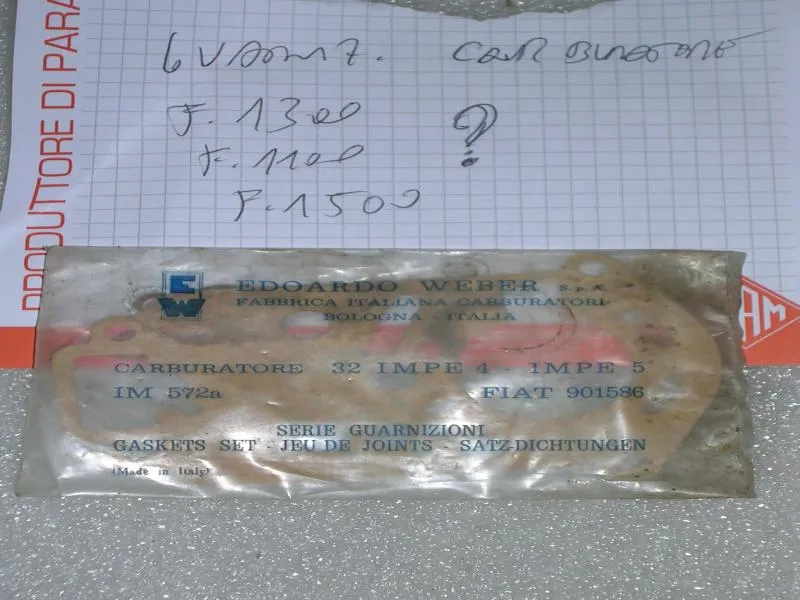 Guarnizioni Carburatore Weber 32 IMPE4-IMPE5 Fiat 1100/ Fiat 1300/ Fiat 1500