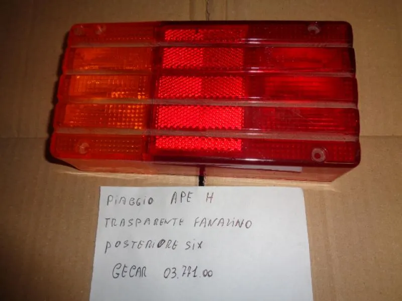 Trasparente Fanalino Posteriore Sinistro Piaggio Ape H