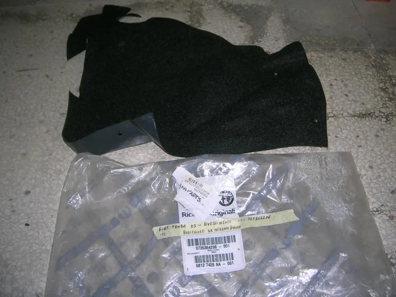 Pannello Interno Parafango Posteriore Destro Fiat Panda 2003 -2012