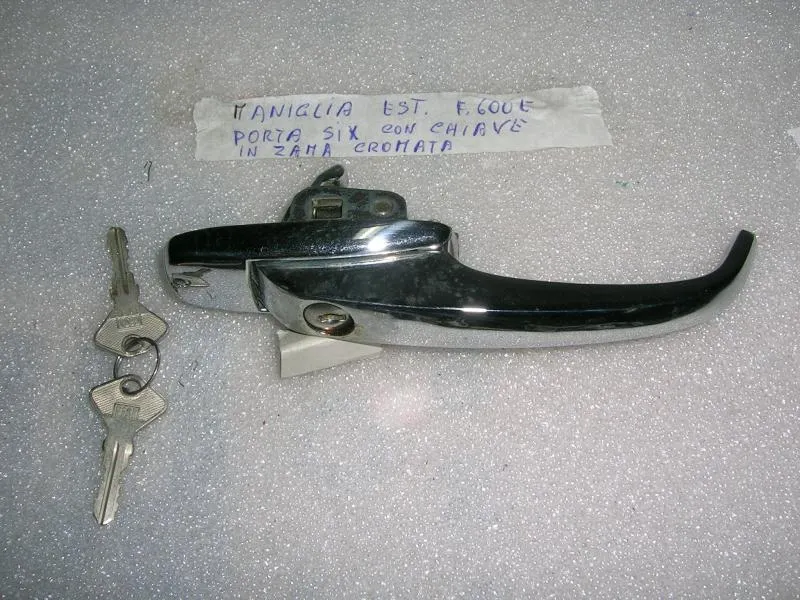 Maniglia Esterna Porta Sinistra Con Chiave  Cromata Fiat 600T
