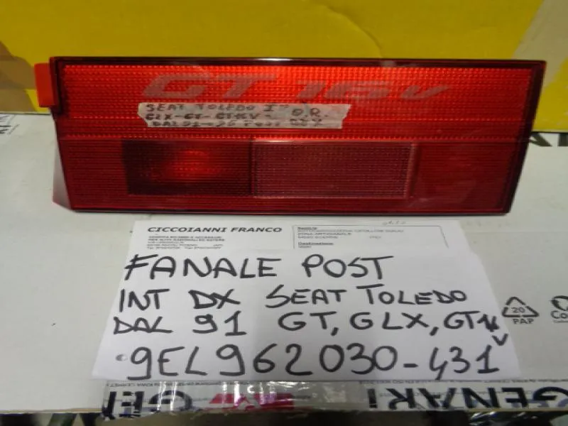 Fanalino Posteriore Interno Destro Seat Toledo Gt-Glx-Gt 16 valvole 1991-1995