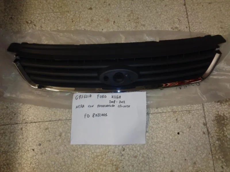 Griglia Anteriore Superiore Nera Con Modanatura Cromata Ford Kuga Dal 2008 Al 2012