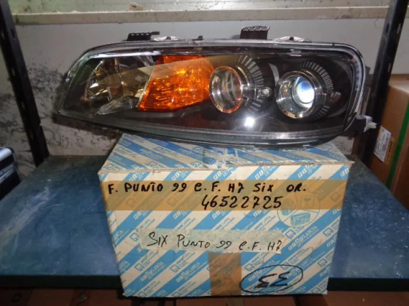 Proiettore Sinistro Con Fendinebbia H7 Fiat Punto Dal 1999-2003