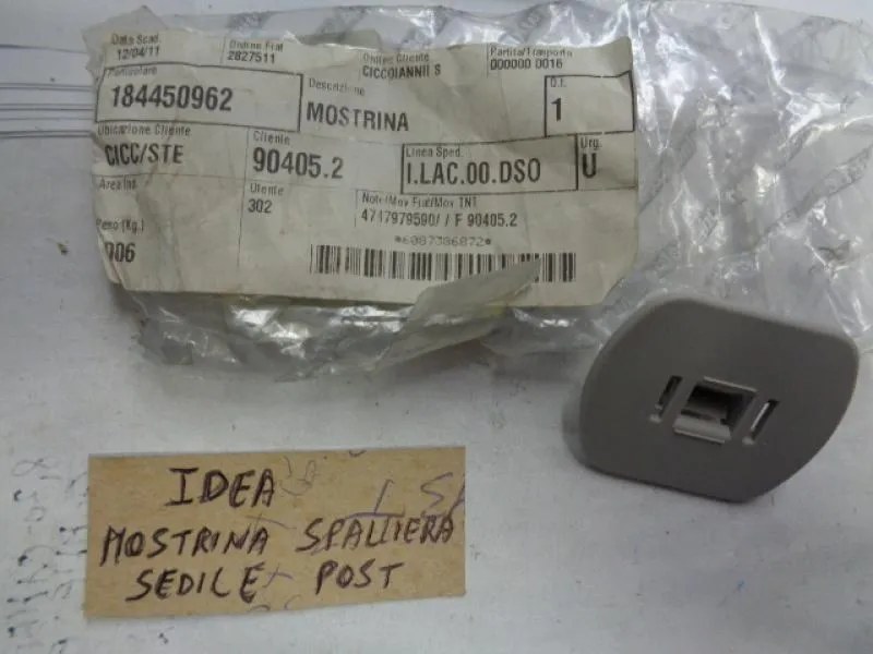 Mostrina Spelliera Sedile Posteriore Fiat Idea