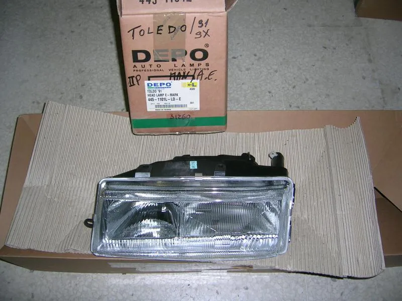 Proiettore Sinistro Doppia Parabola Assetto Elettrico Seat Toledo 1991-1995