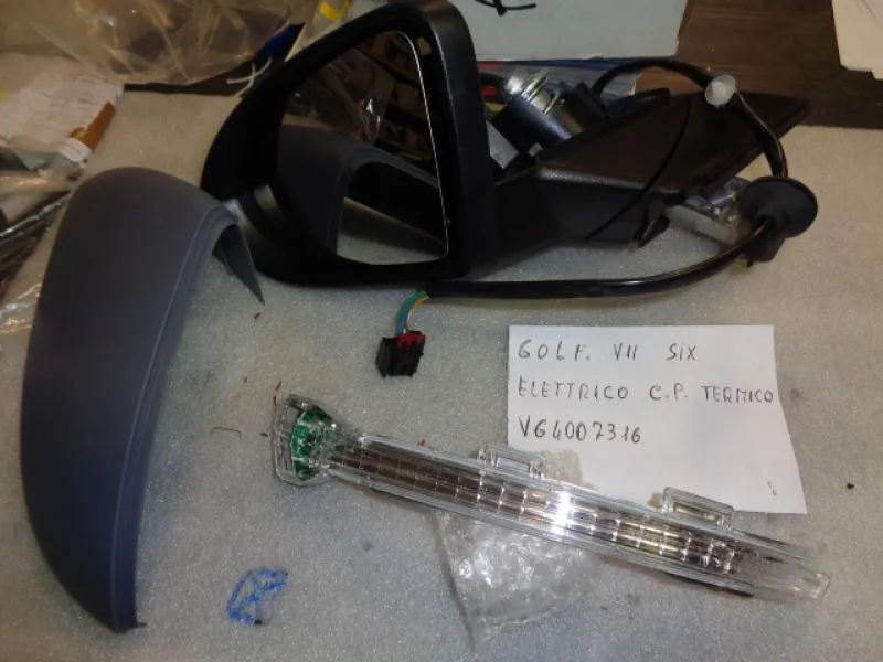 Specchio Retrovisore Sinistro Elettrico Termico Da Verniciare Volkswagen Golf 7