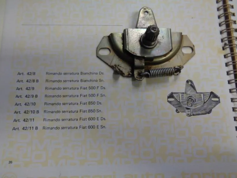 Rimando Serratura Destra +Sinistra Per Bianchina  / Fiat 500F / Fiat 850 / Fiat 600 E