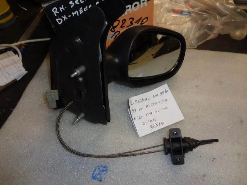 Specchio Retrovisore Esterno Destro Nero Regolazione meccanica Con Sonda Temperatura Renault Scenic 1996-1999