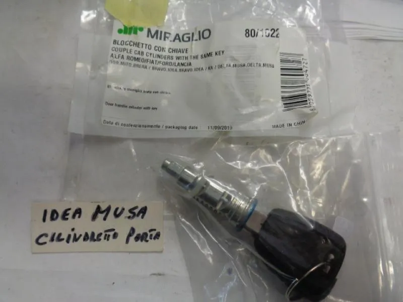 Cilindretto Porta Con Chiave Alfa 159 -Lancia Brera - Fiat Bravo - Fiat Idea -Ford Ka - Lancia Musa  - Lancia Delta