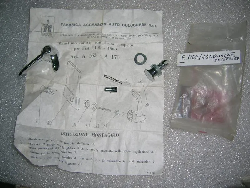 Galletto Deflettore Sinistro Fiat 1100 e  Fiat 1800
