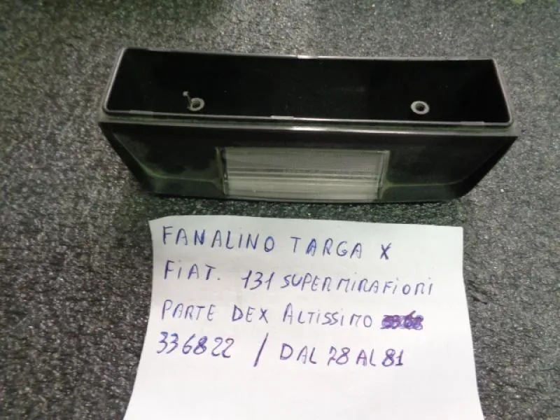 Fanalino Targa Destro Fiat 131 Supermirafiori