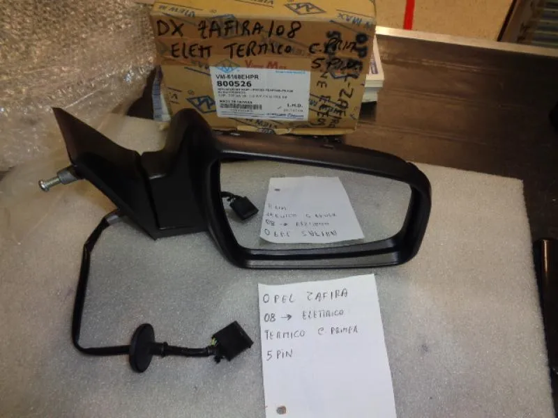 Specchio Retrovisore Destro Elettrico Termico 5 Pin Da Verniciare Opel Zafira 2008