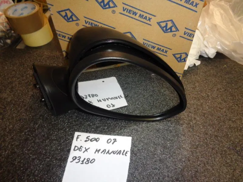 Specchio Retrovisore Destro Manuale Nero Fiat 500 2007