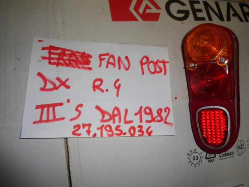 Fanalino Posteriore Destro Renault 4 Dal 1982